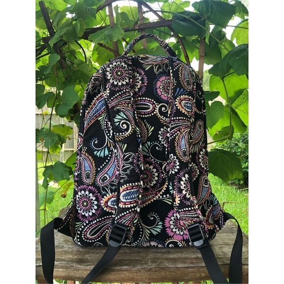 VERA BRADLEY Lighten Up Essential Backpack Bandana Swirl Pattern Computer Bag - Picture 4 of 16